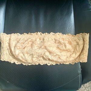 Aerie Nude floral bandeau bra top 38C